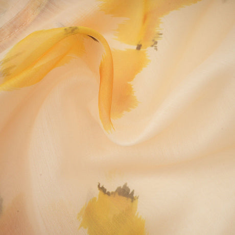 Éva yellow floralprint blouse  skirt matching set