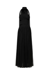 Everleigh Black Strapless Maxi Dress with Hollow-out Detail and Side Slit for Evening Events or Special Occasions