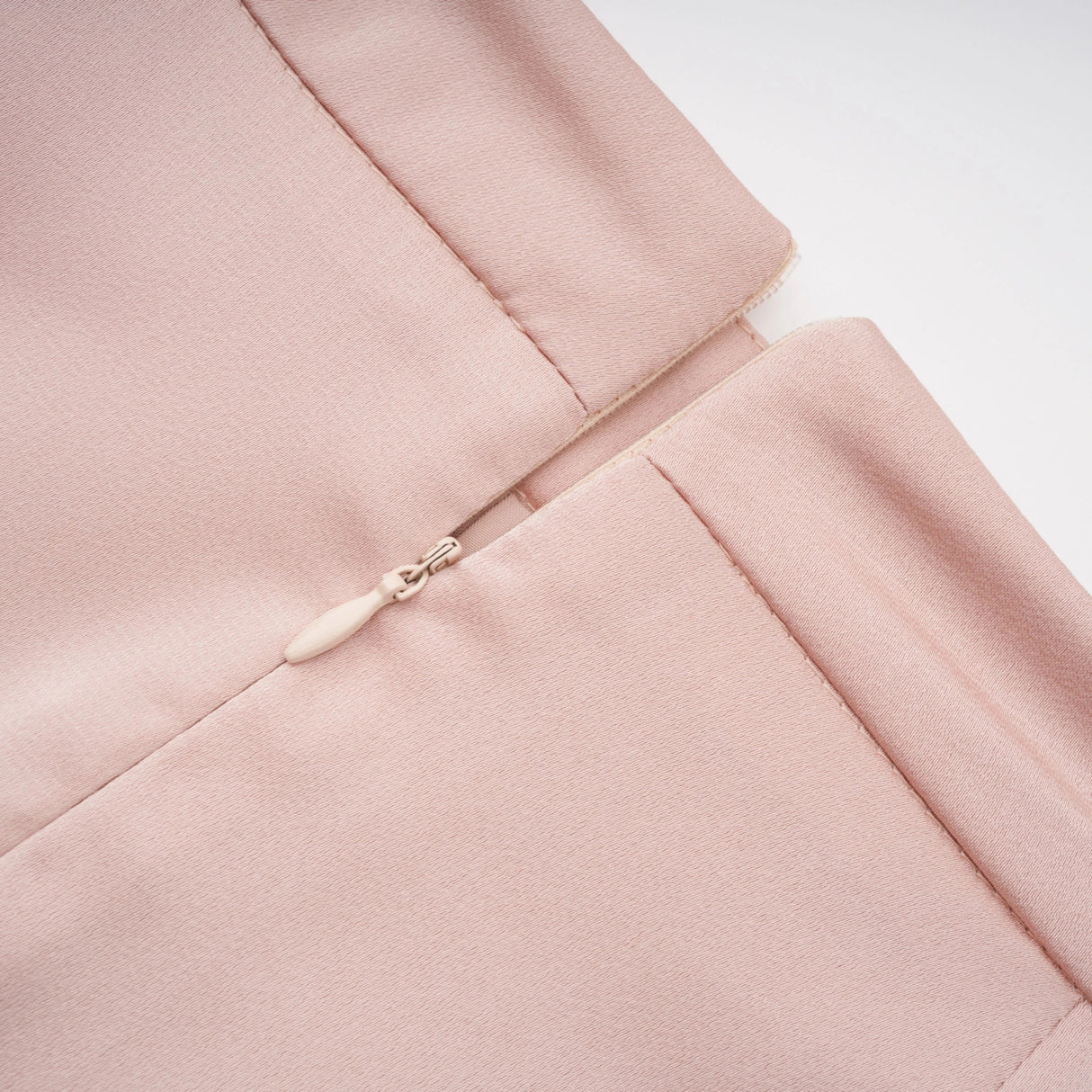 Everleigh Champagne Satin Top  Skirt Set With Cape Detail