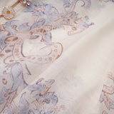 Fabienne Neutral Floral Print Mini Dress