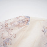 Fabienne Neutral Floral Print Mini Dress