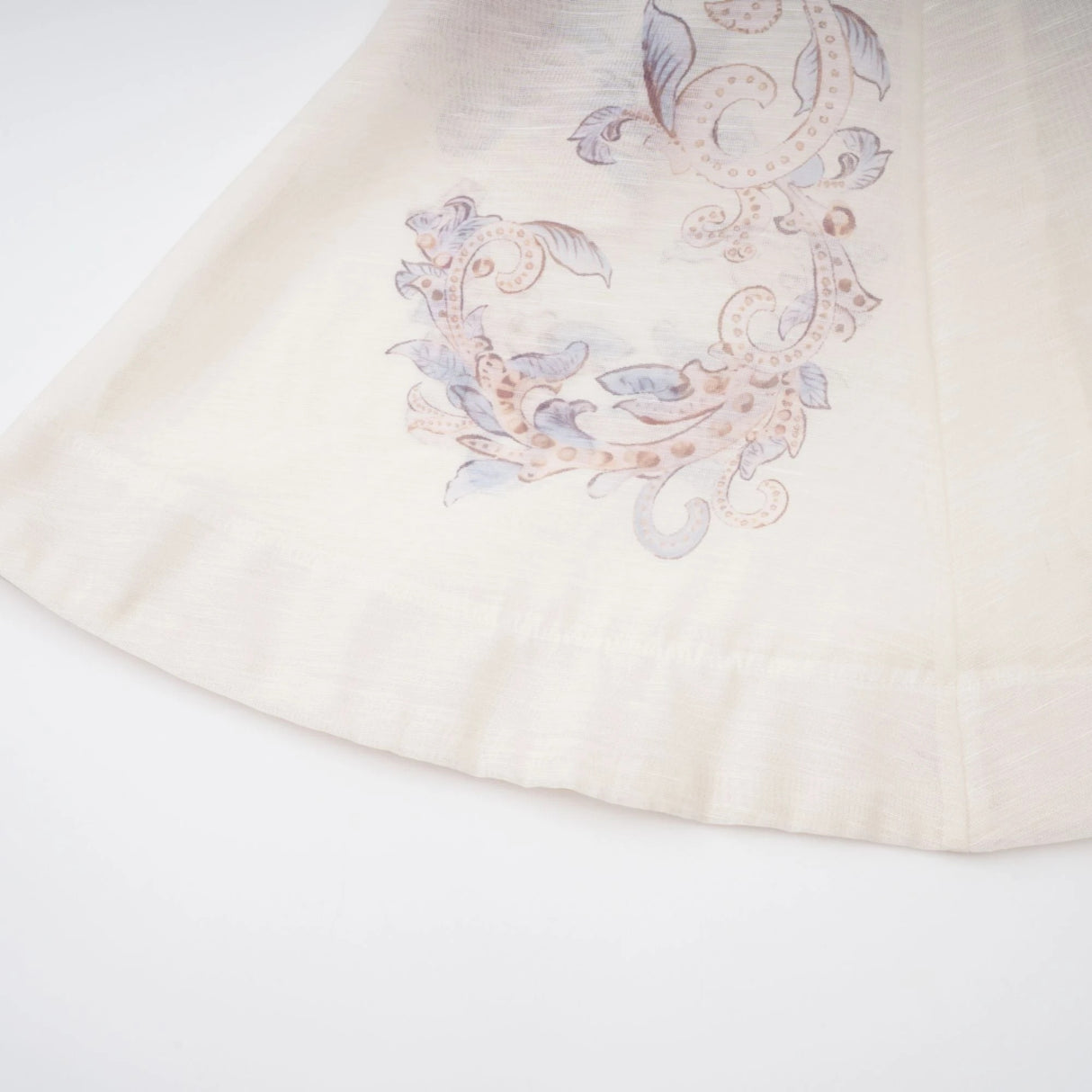 Fabienne Neutral Floral Print Mini Dress