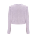 Fabienne purple sequindetail jacket  skirt matching set