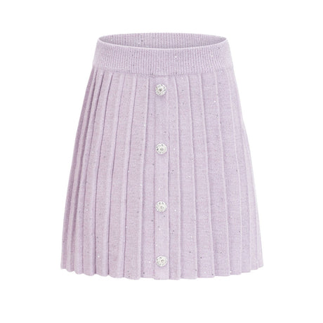 Fabienne purple sequindetail jacket  skirt matching set