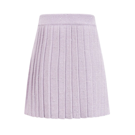 Fabienne purple sequindetail jacket  skirt matching set