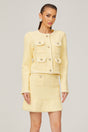 Fabienne yellow waffleknit jacket  skirt matching set