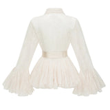 Fadila Neutral SemiSheer Blouse  Dress Set