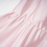 Fadila Pink SemiSheer Blouse  Dress Set