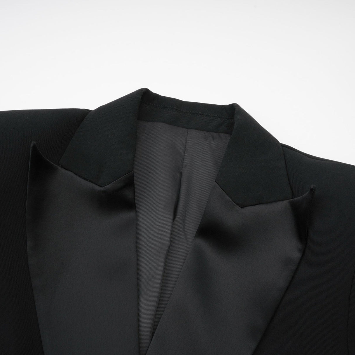 Faith Blazer - Long Sleeves - Peak Lapels - Shoulder Pads - Crystal - Embellished Bow Detail