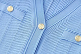 Faith Dress - Form - Fitting Silhouette - Button - Up Design - Tailored Fit - Ruffled Cuffs & Hemline