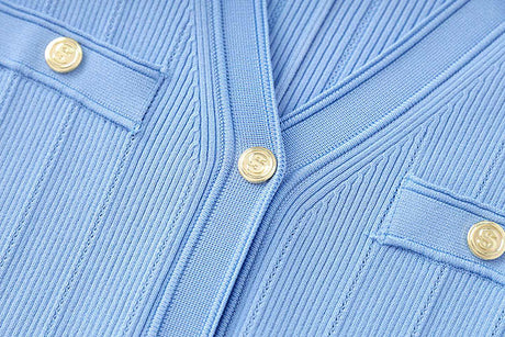 Faith Dress - Form - Fitting Silhouette - Button - Up Design - Tailored Fit - Ruffled Cuffs & Hemline