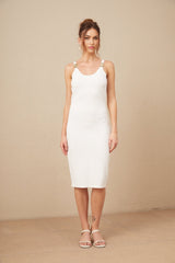 Faith Dress - Knit Monogram Buckle - Link Cinched Waist