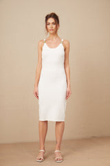 Faith Dress - Knit Monogram Buckle - Link Cinched Waist