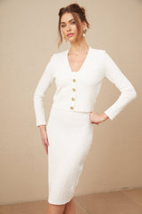 Faith Dress - Knit Monogram Buckle - Link Cinched Waist