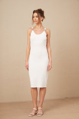 Faith Dress - Knit Monogram Buckle - Link Cinched Waist