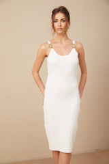 Faith Dress - Knit Monogram Buckle - Link Cinched Waist