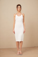 Faith Dress - Knit Monogram Buckle - Link Cinched Waist