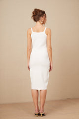 Faith Dress - Knit Monogram Buckle - Link Cinched Waist