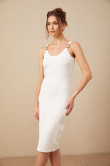 Faith Dress - Knit Monogram Buckle - Link Cinched Waist