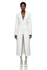 Fanny White Blazer Midi Dress with CutOuts