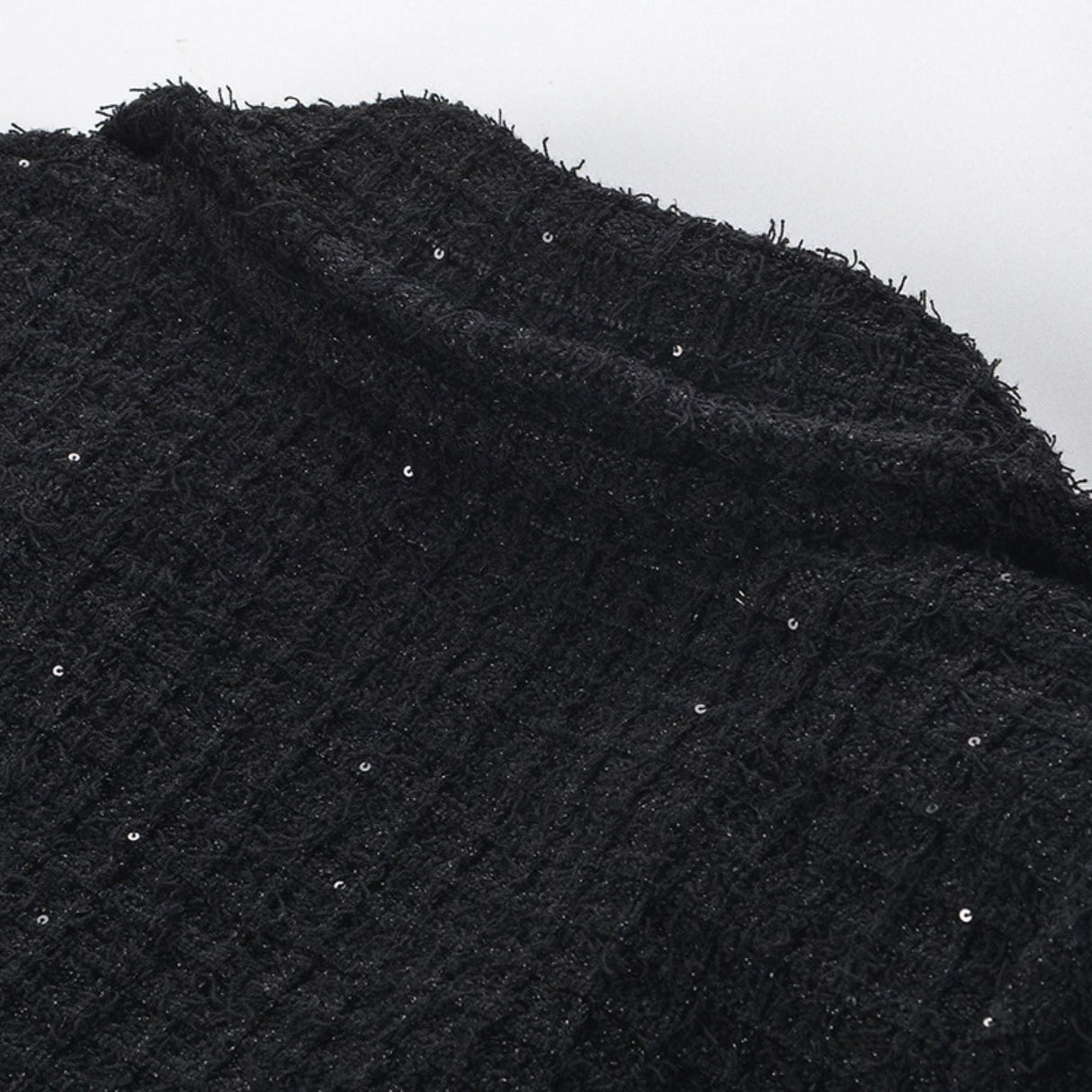 Fatoumata black waffleknit jacket  skirt matching set