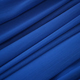 Faustine Blue Cape Design Ruched Maxi Dress