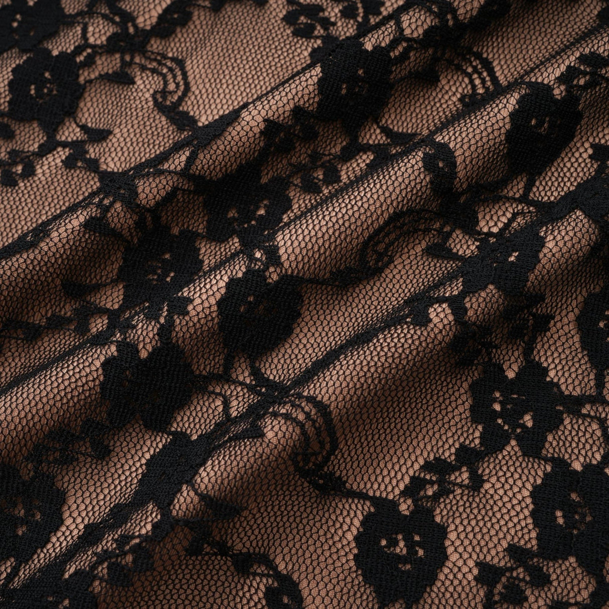 Fayette black florallace midi dress