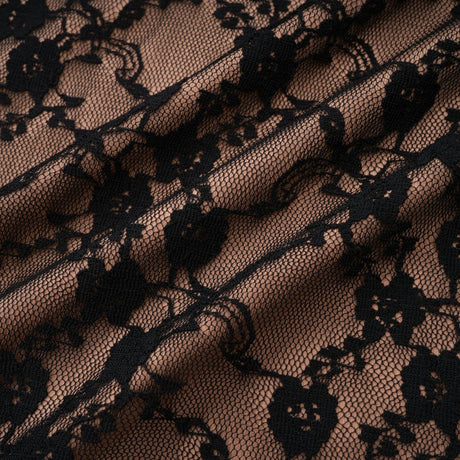 Fayette black florallace midi dress