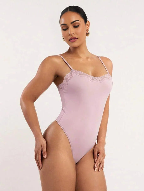 Federica Bodysuit - High Stretch Fabric Elasticity - Slim Fit - Sleeveless Length - Casual Style - Neckline Spaghetti Strap - Premium Quality