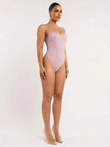 Federica Bodysuit - High Stretch Fabric Elasticity - Slim Fit - Sleeveless Length - Casual Style - Neckline Spaghetti Strap - Premium Quality