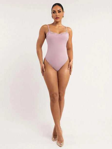 Federica Bodysuit - High Stretch Fabric Elasticity - Slim Fit - Sleeveless Length - Casual Style - Neckline Spaghetti Strap - Premium Quality