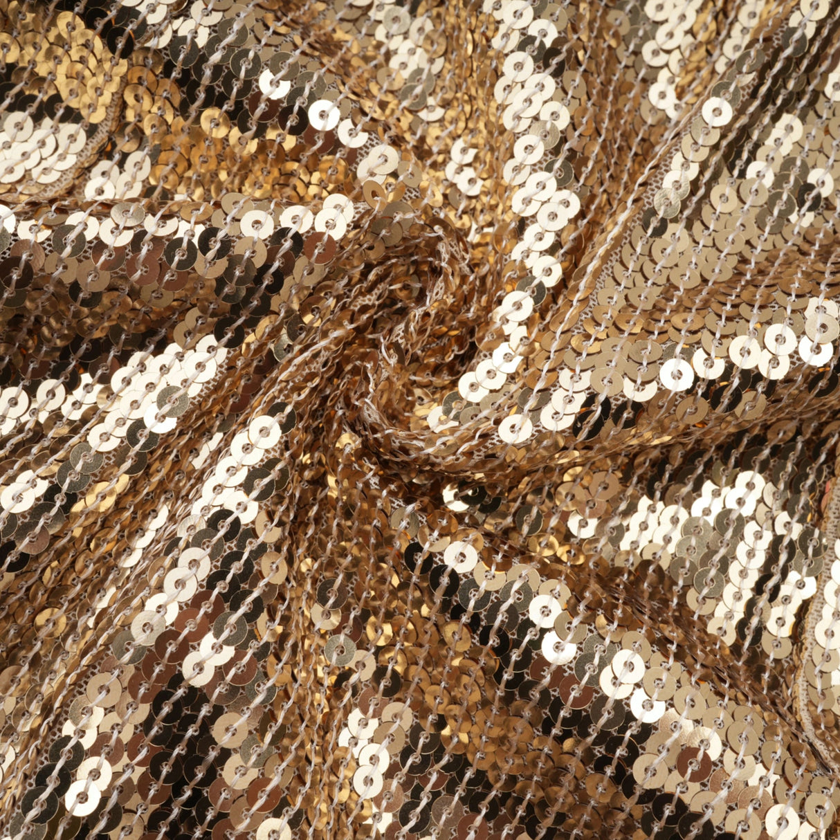 Federica Gold Train Sequined Maxi Dress
