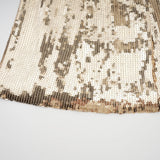 Federica Gold Train Sequined Maxi Dress