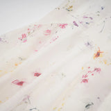 Federica Midi Dress White Floral Print Calf Length Button Fastening