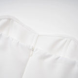 Felice White Structured Cape  Corset Dress Set