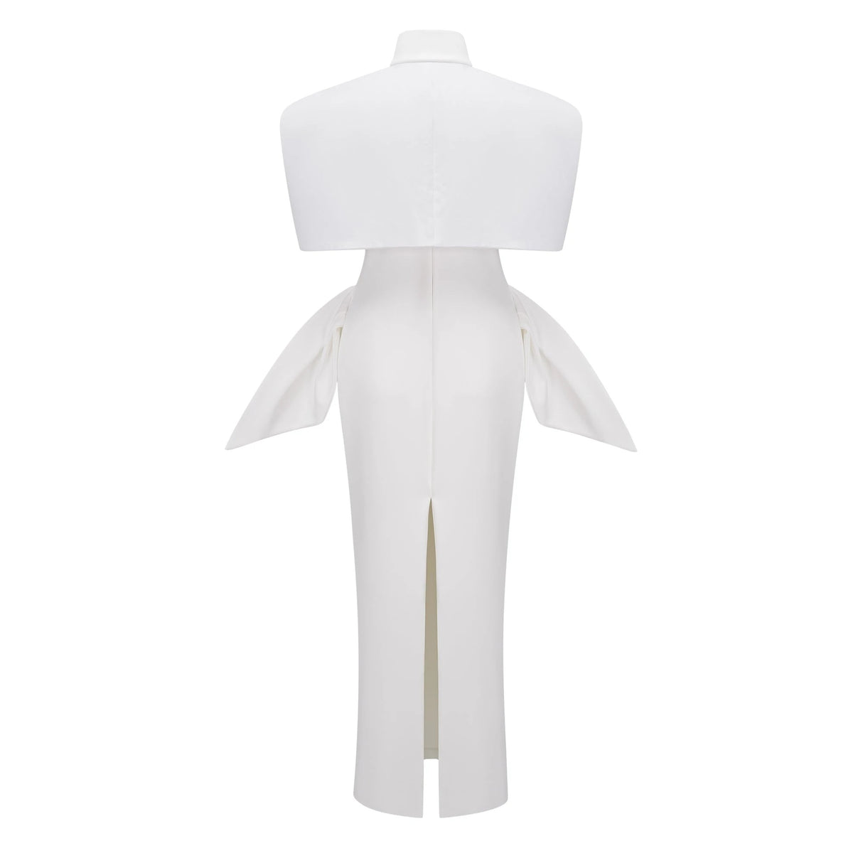 Felice White Structured Cape  Corset Dress Set