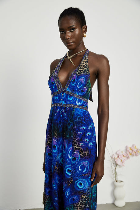 Felicia silk halterneck jumpsuit