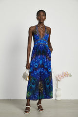 Felicia silk halterneck jumpsuit