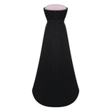 Felismina Pink Color Block Satin Maxi Dress Set