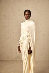 Fenella Asymmetrical Draped Cape  Dress Matching Set