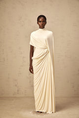 Fenella Asymmetrical Draped Cape  Dress Matching Set