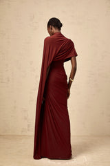 Fenella Asymmetrical Draped Cape  Dress Matching Set
