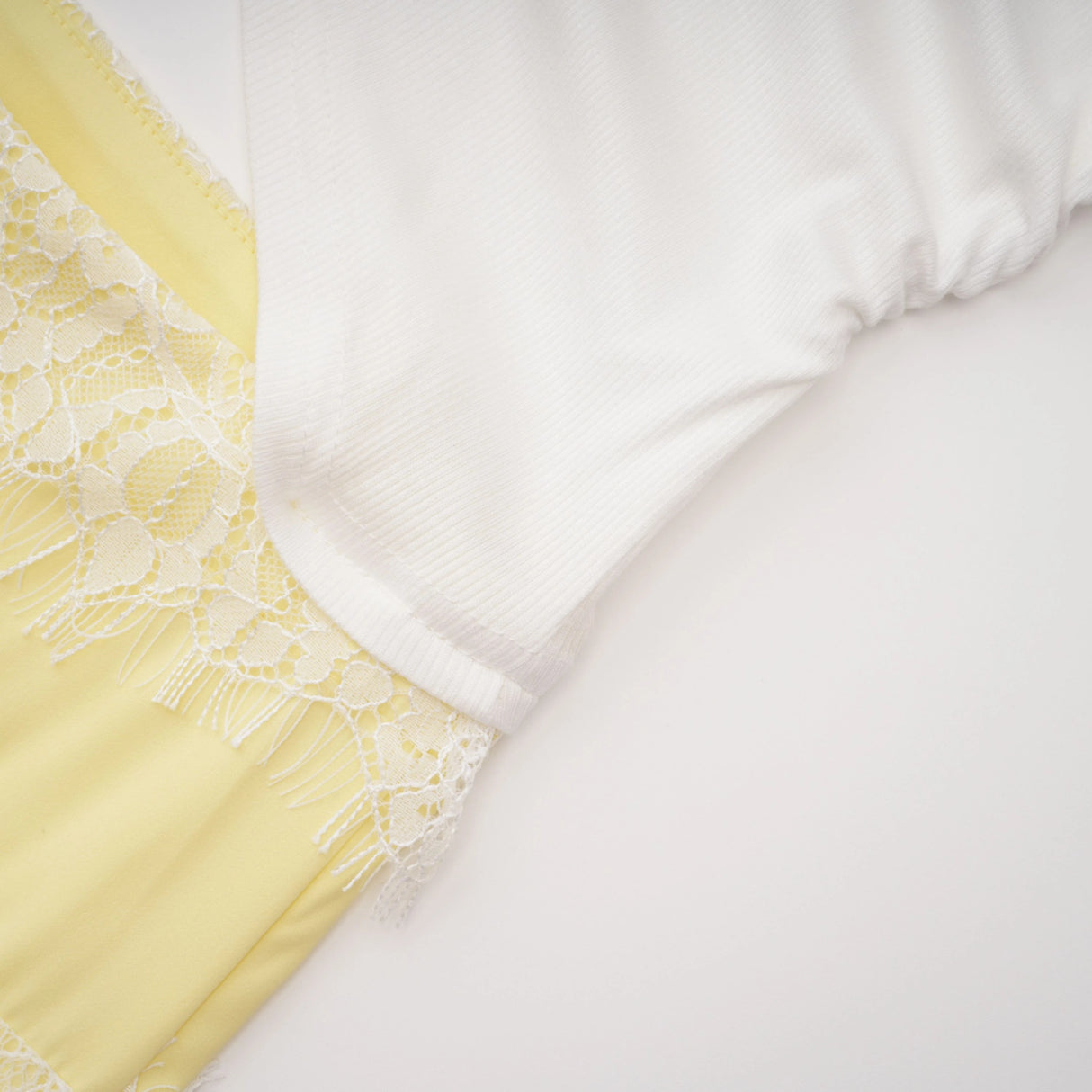 Fiamma Yellow Gathered Lace Panel Maxi Dress