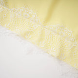 Fiamma Yellow Gathered Lace Panel Maxi Dress