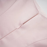 Fiona Pink Satin Square Neck Maxi Dress