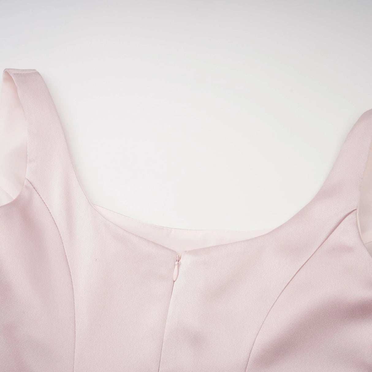 Fiona Pink Satin Square Neck Maxi Dress