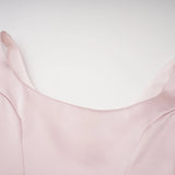 Fiona Pink Satin Square Neck Maxi Dress