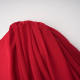 Fíona Red Asymmetrical Draped Maxi Gown