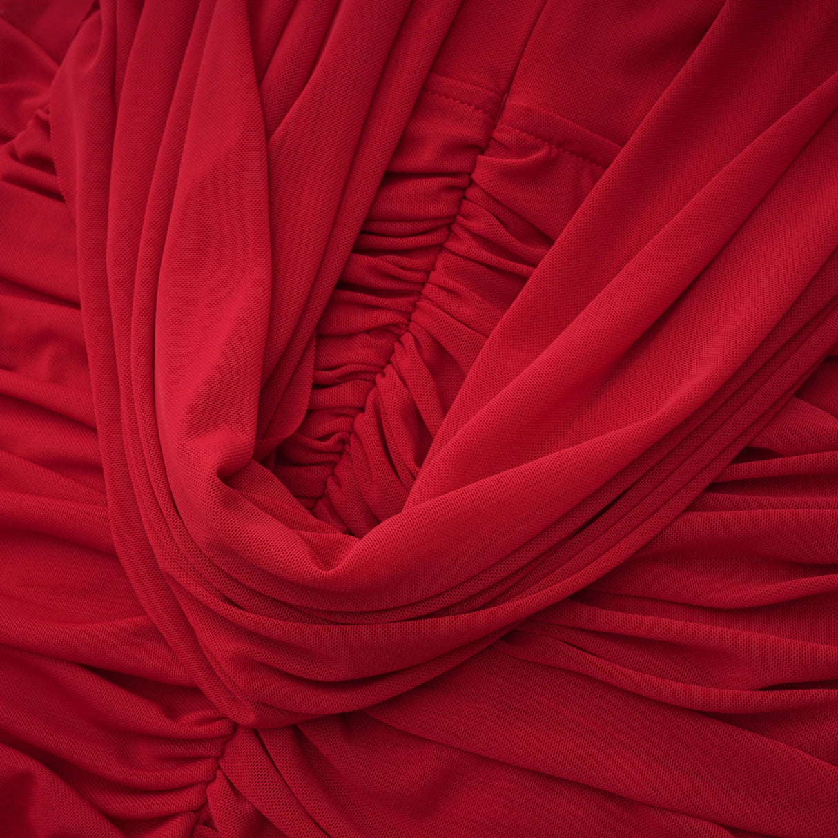 Fíona Red Asymmetrical Draped Maxi Gown