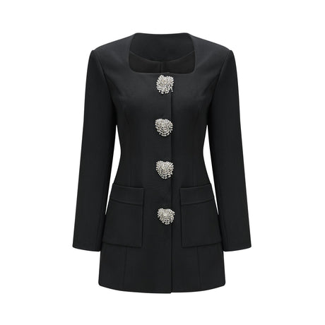 Fionnghuala black crystal mini dress